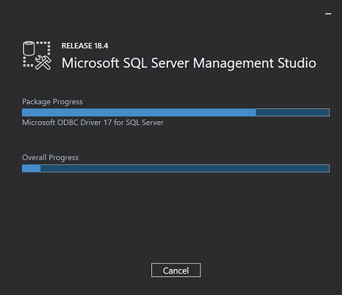 installing SQL Server Management Studio for SQL Server 2019