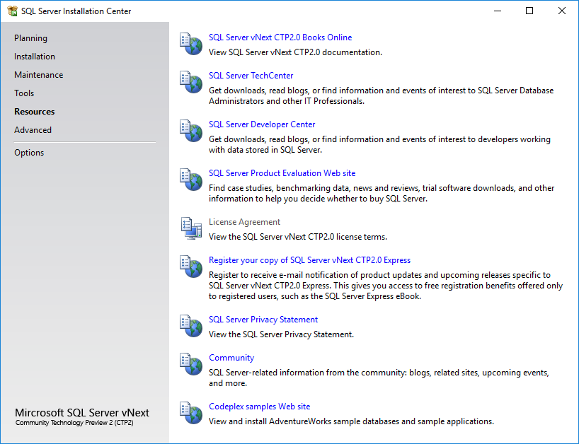 resources for SQL Server 2019