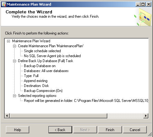 sql-server-2008-r2-maintenance-plan-summary