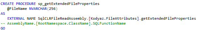 create CLR stored procedure in SQL Server