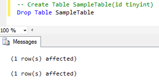 Who dropped database table in SQL Server