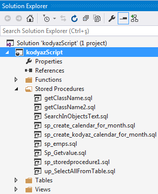 database object scripts generated by Visual Studio Import Database tool
