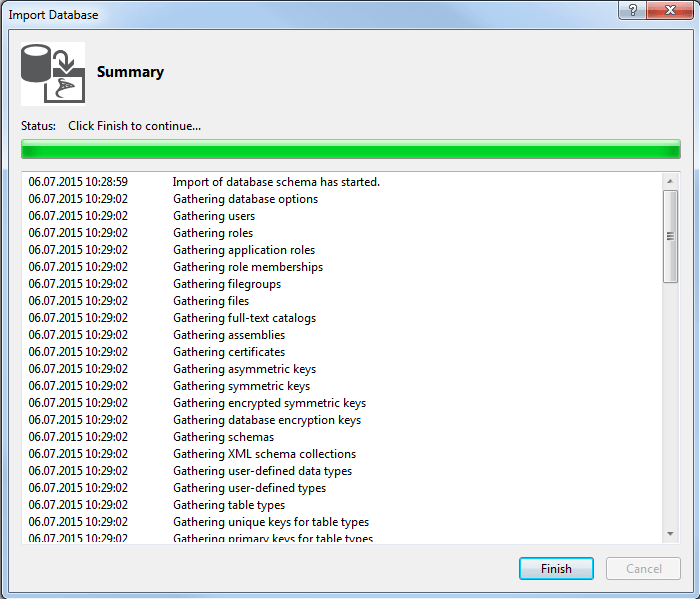 Visual Studio generates database script for SQL Server developers