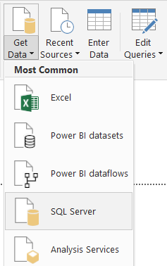 Power BI report from SQL Server as data source