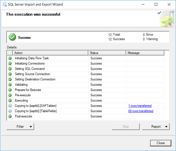 copy data from one database to other on SQL Server