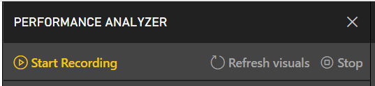 Start Recording for Performance Analyzer tool in Power BI