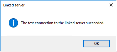 Linked Server created successfully 