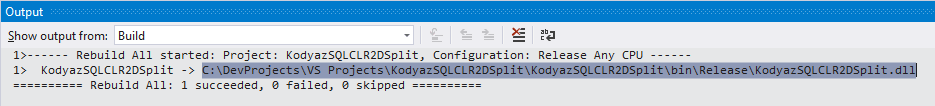 SQL Server CLR function class library dll file path
