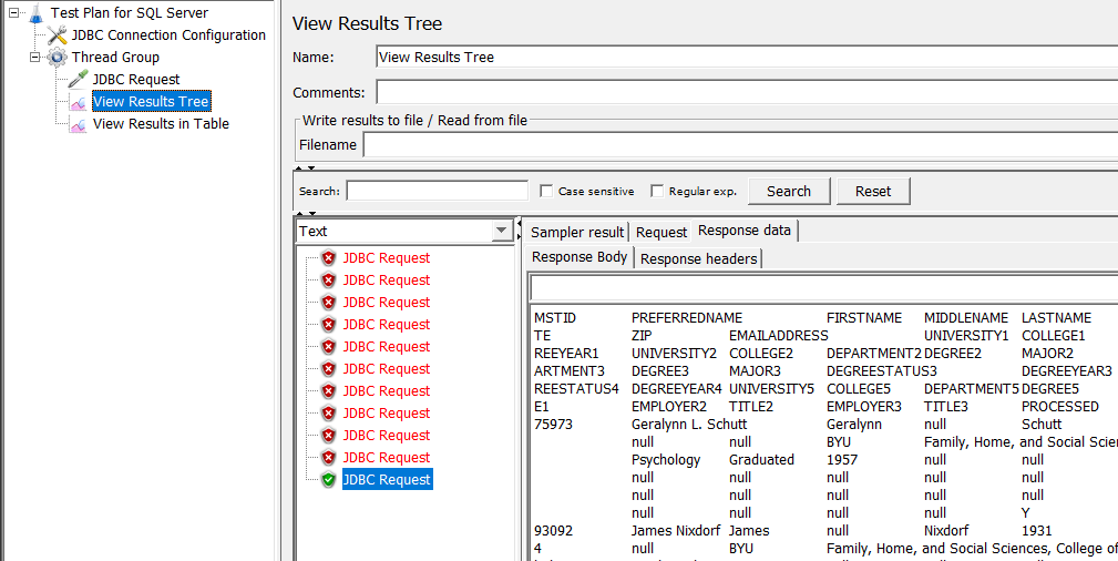 connect to SQL Server from JMeter and execute test plan via JDBC connection