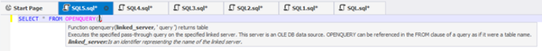 OpenQuery support with dbForge tools for SQL Server developers
