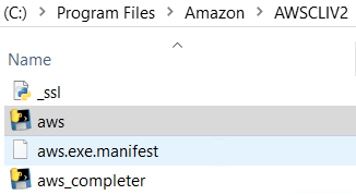 AWS CLI default installation path