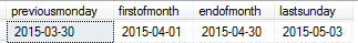 get dates in specific month using SQL