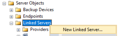 create Linked Server on SQL Server