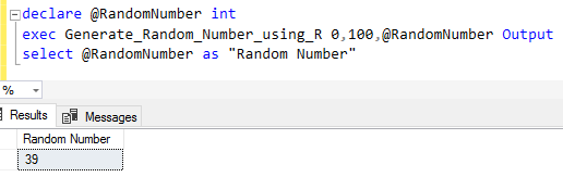 SQL stored procedure for random numbers