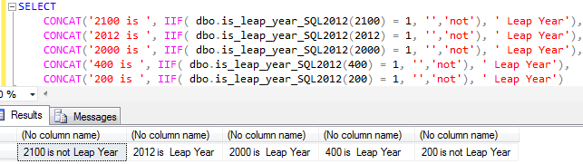 sql leap year