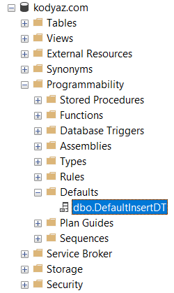 SQL Server Default value objects for user Data Types