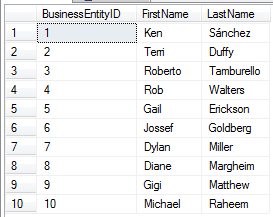 T-SQL paging procedure sample first page