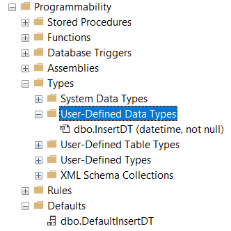 User-Defined Data Types in SQL Server database