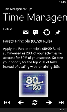time management tips app for Windows Phone