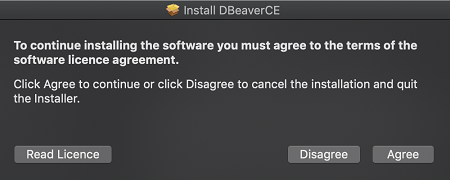 DBeaver licence agreement