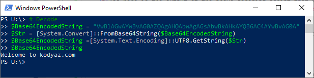 decoding Base64-encoded text on Windows PowerShell