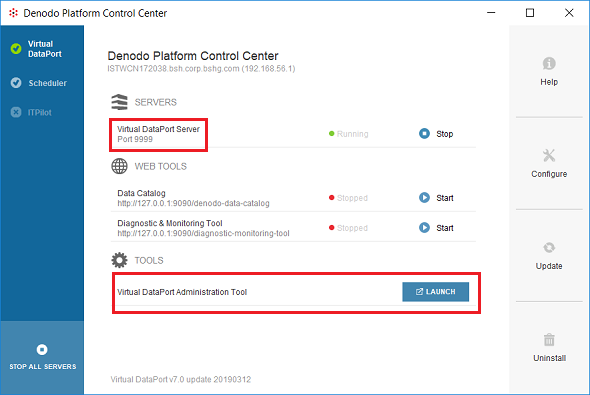 Denodo Platform Control Center