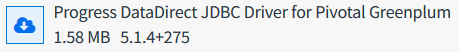 Progress DataDirect JDBC Driver for Pivotal Greenplum