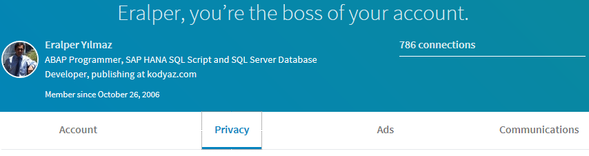 LinkedIn Privacy settings
