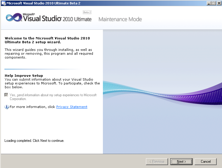 microsoft-visual-studio-2010-ultimate-setup-wizard-maintenance-mode