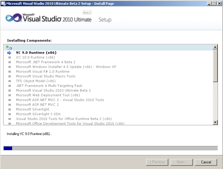 microsoft-visual-studio-2010-ultimate-setup-beta-2-installing-components