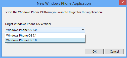 target Windows Phone OS for Windows Phone app
