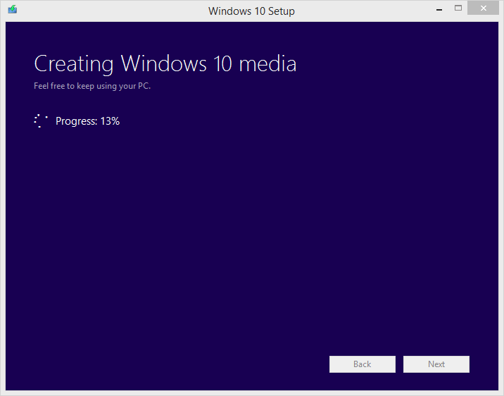 create Windows 10 setup media USB flash drive or ISO file