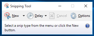 screen capture using free Snipping Tool on Windows 10