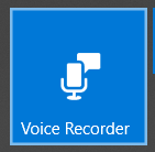Windows 10 Voice Recorder app pinned on Start menu