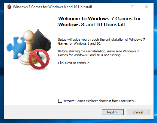 remove Microsoft games on Windows 8 and Windows 10