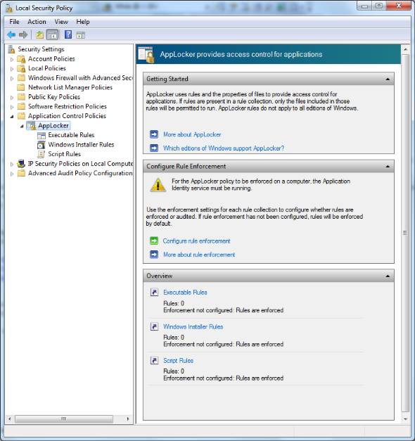 Windows 7 applocker feature