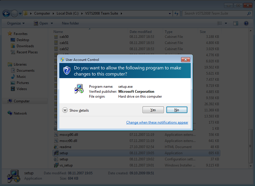 user-account-control-for-visual-studio-2008-setup.exe-on-windows-7