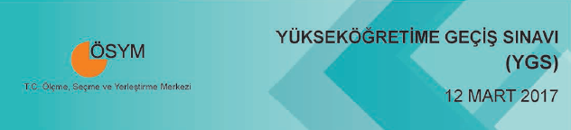 YGS 2017 soru kitapçığı ve cevap anahtarı