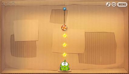 Cut the Rope Level 1 Puzzle