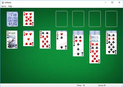 play Solitaire game on Windows 10