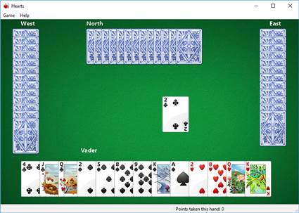 Play Hearts game on Windows 10