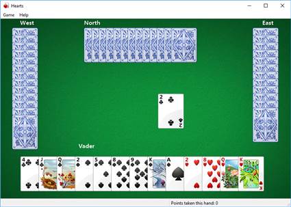 Play Hearts game on Windows 10
