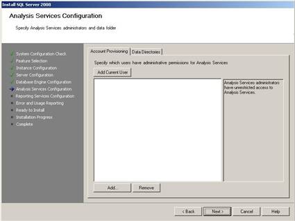 Analysis Services Configuration