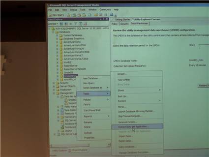 How to Extract Data-tier Application using SSMS Utility Control Point