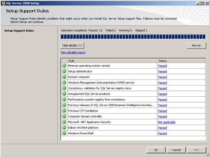 Setup Support Rules