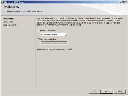 SQL Server 2008 Product Key