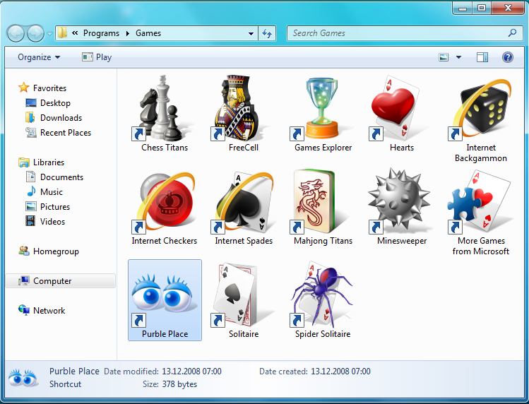 Microsoft Windows 7 (included games) screenshots - MobyGames