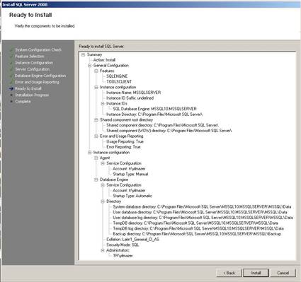 SQL2008 CTP5 Installation Summary