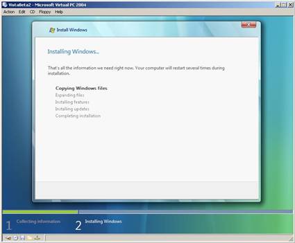 Installing Windows Vista