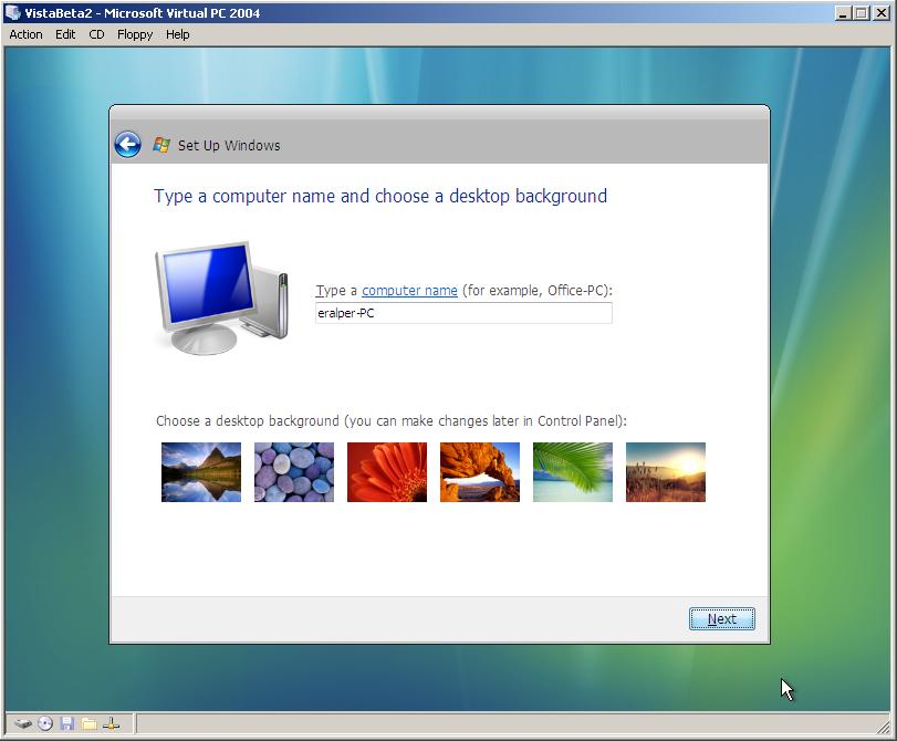 Windows Vista Installation Screens